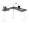 Bestar Bestar Viva 72W L-Shaped Standing Desk in walnut grey & white 19420-35 - alternate 4